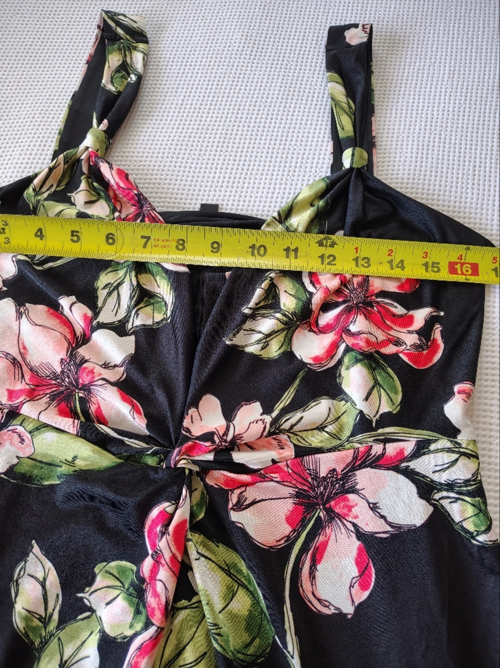 Loft Floral Tie-Front Sheath Dress - Black/Pink Size L - Picture 5 of 14